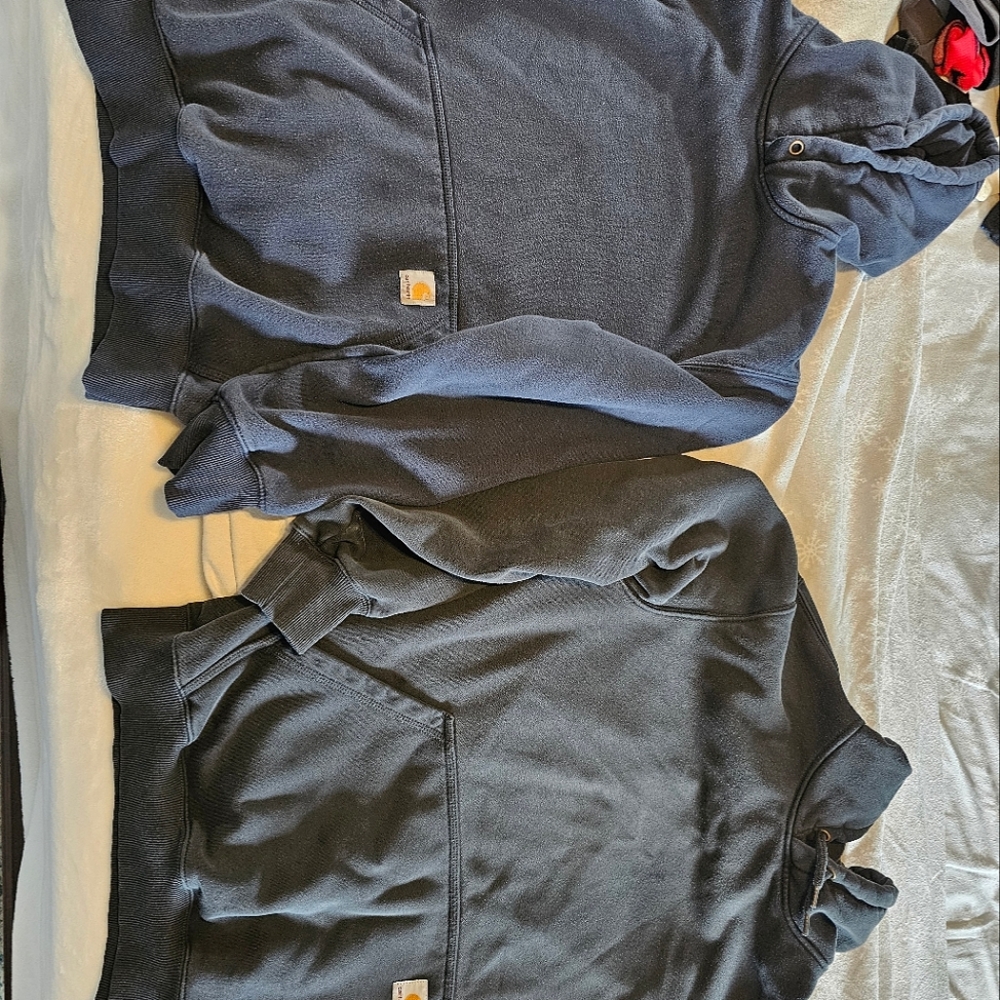 Lot of 2 Carhartt Rain defender M Hoodies Heavy Weight